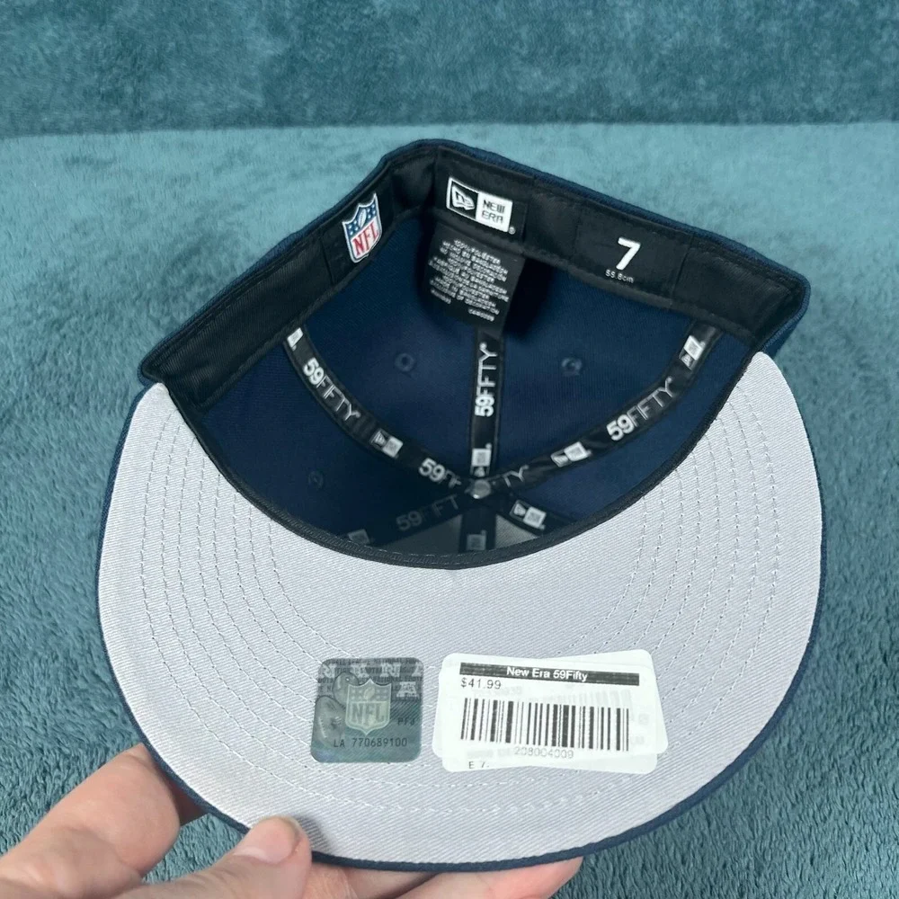 New‎ Era 59FIFTY Denver Broncos Unisex Classic Dark Blue Fitted Hat Size 7